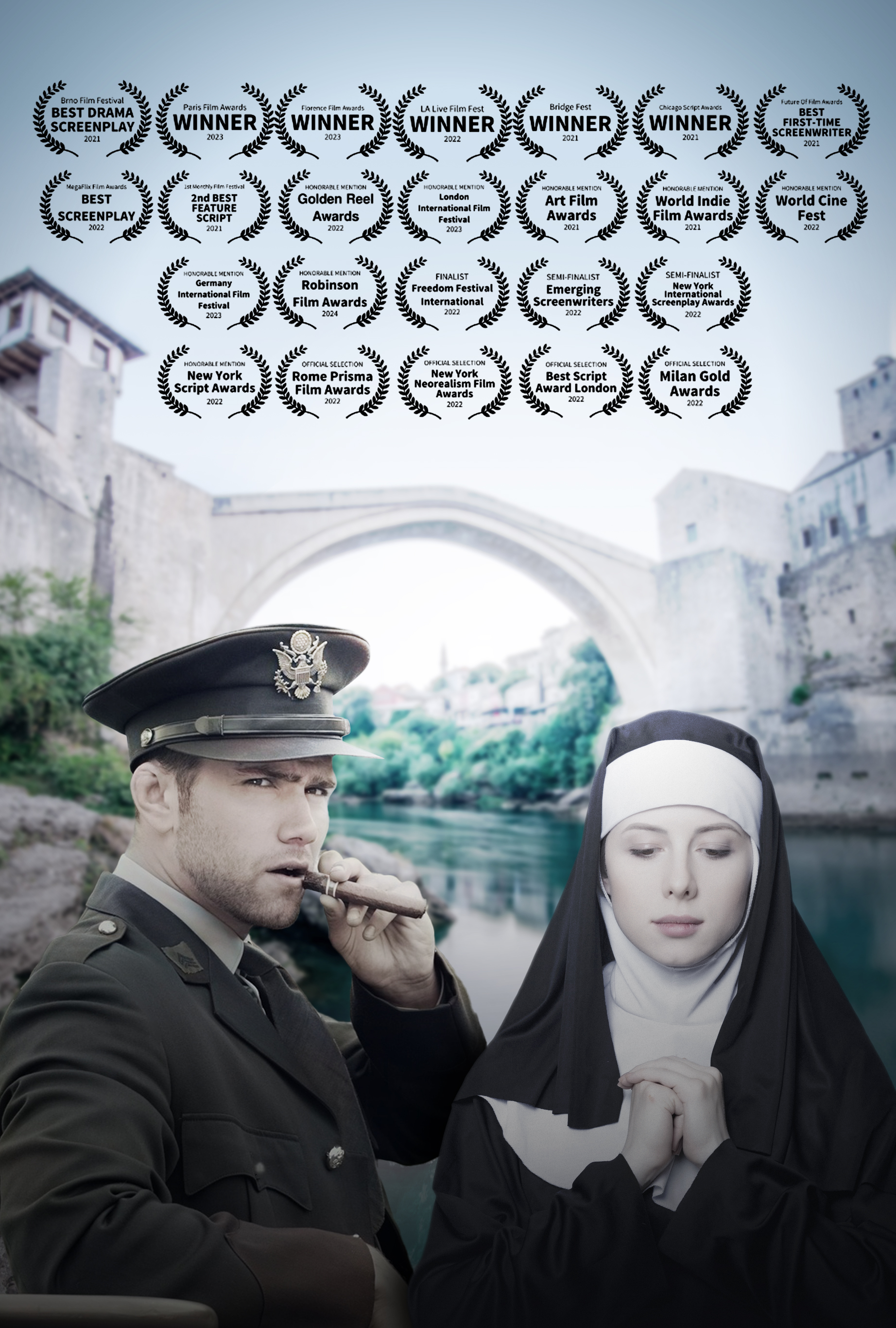 A Nun And An Officer Poster